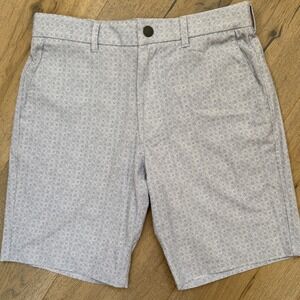 Johnnie-O Prep-performance Golf Shorts Diamond Pattern Men Size 30